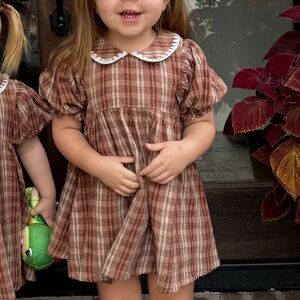Rylee + Cru Heidi Dress Autumn Plaid. Worn once. 2 avail. Sz 2-3yrs